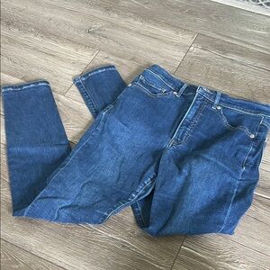 Express Blue Skinny High Rise Jeans